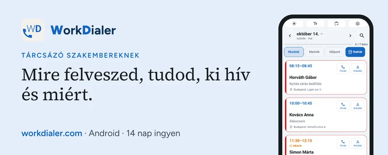 WorkDialer – tárcsázó szakembereknek: mire felveszed, tudod, ki hív és miért.